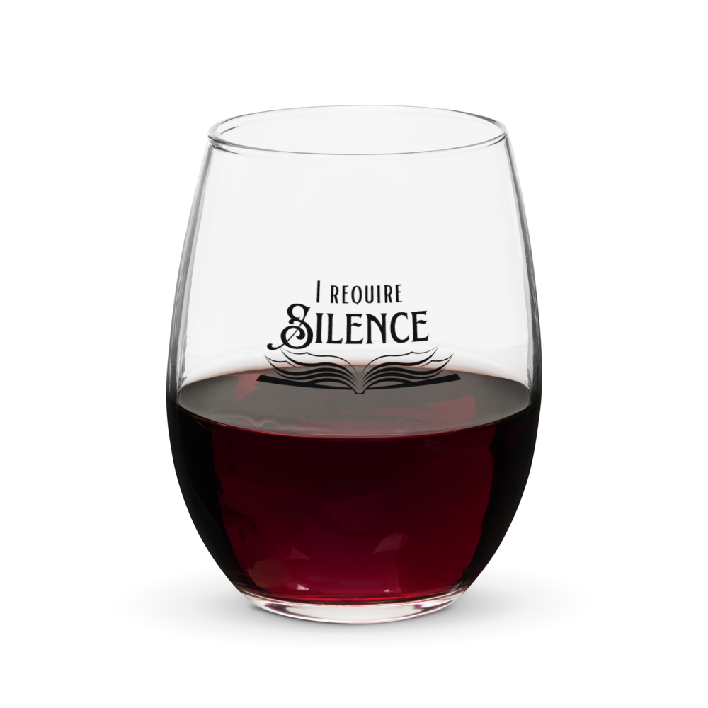 Silence Required Stemless wine glass