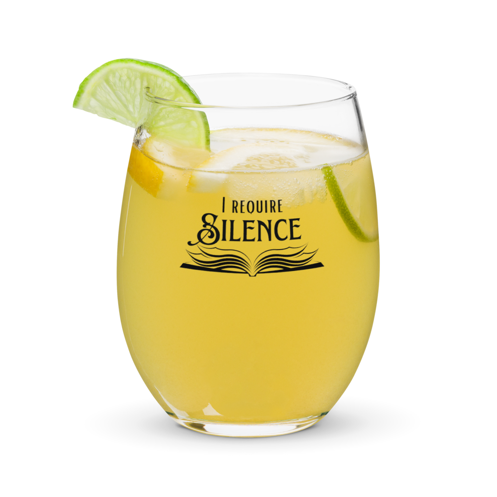 Silence Required Stemless wine glass